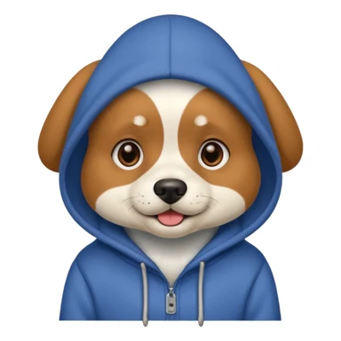 dog wearing a hoodie sticker