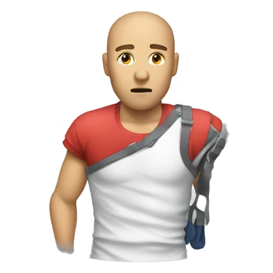 Injured shoulder sticker