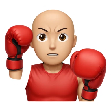 Saitama red hand punch with boxing glove sticker