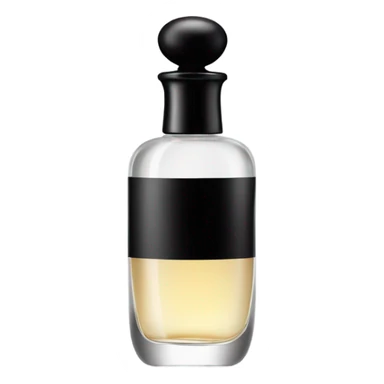 smiling perfume with black cap sticker