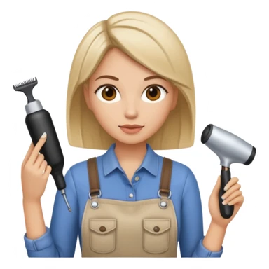 hairstylist female wearing casual clothes sticker