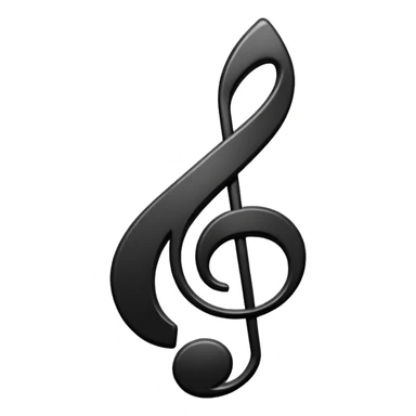 black simple music note sticker