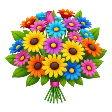  Happy Birthday flowers sticker