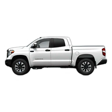 WHITE TOYOTA TUNDRA 2020 ON 33 INCH WHEELS sticker