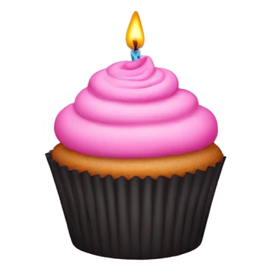 pink cupcake with candles in it sticker