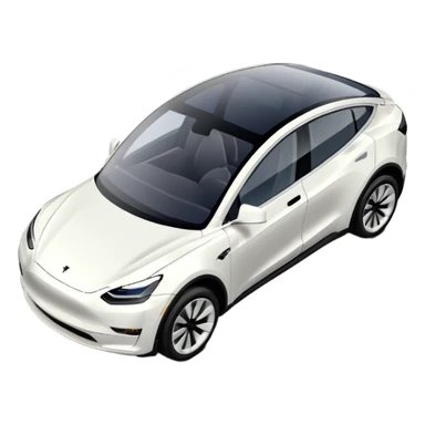 Top down view of a Tesla Model Y parking sticker