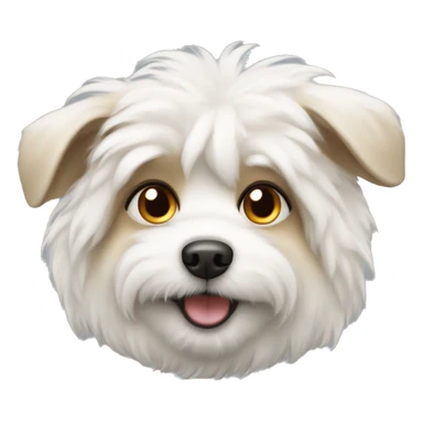 Fluffy white dog named biscuit sticker