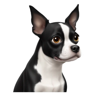 Black chihuahua mix Boston terrier sticker