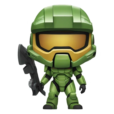 master chief with a bow sticker