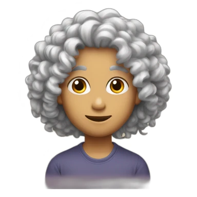 Un gars aux cheveux bouclés sticker