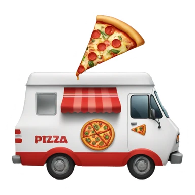 food truck selling pizza sticker