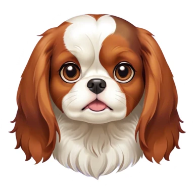 Cinematic Comical Tri-Colour Cavalier King Charles Spaniel Portrait Emoji, Head tilted dramatically with an exaggeratedly shocked or offended expression, short, silky tri-colour fur with bold black, white, and tan patches, wide, expressive brown eyes filled with exaggerated disbelief, Simplified yet hilariously expressive features, highly detailed, glowing with a slightly sassy glow, high shine, dramatic yet playful, stylized with an air of attitude, bright and endearing, soft glowing outline, capturing the essence of a sassy and over-the-top pup, so meme-worthy it feels like it could side-eye its way into internet fame instantly! sticker