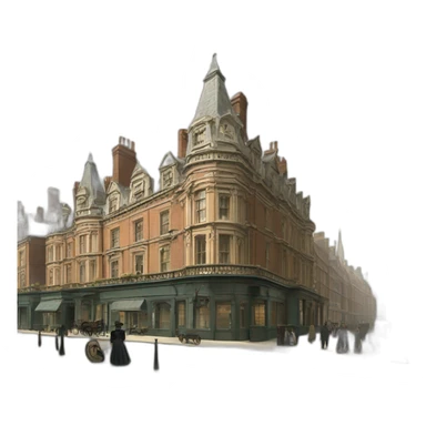 Victorian era london city sticker