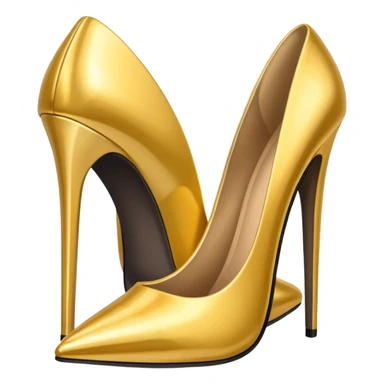 a pair of gold stilettos sticker
