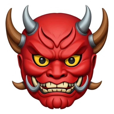 oni mask  sticker