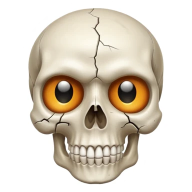 One eye blinking skull sticker