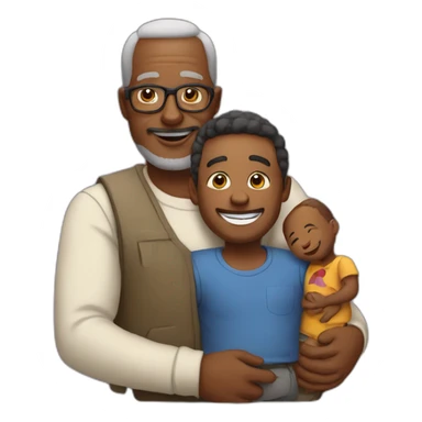 papa avec son enfant dans les bras sticker