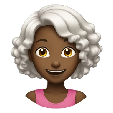 happy black girl sticker