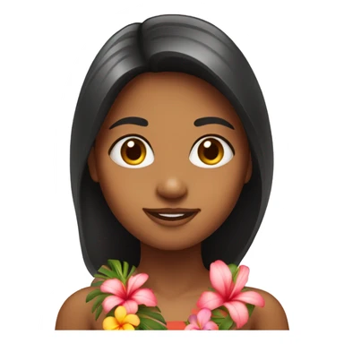girl with hawaiian follower  sticker