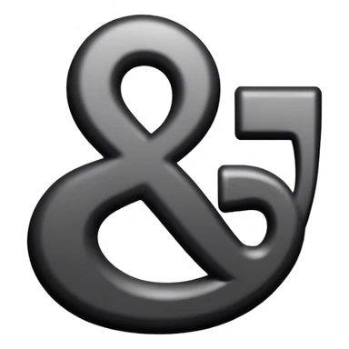 ampersand plain small sticker