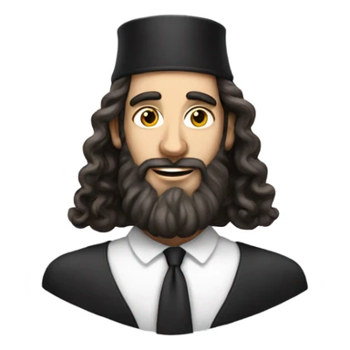 An orthodox Jewish man with hair curls sticker