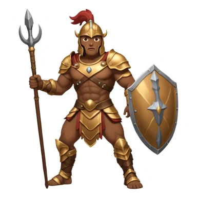 full length goliath giant from the bible ready for battle sticker