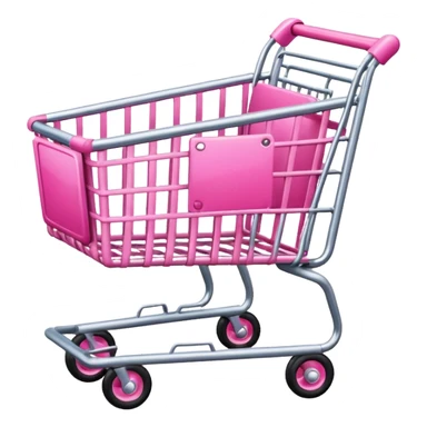 Pink shopping cart sticker
