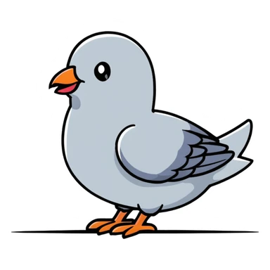 pigeon carefully parking a car in a parking spot sticker