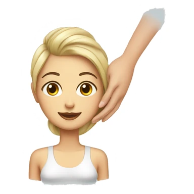 beautician giving massage to patient sticker