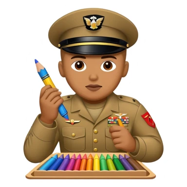 US Marine eating crayons sticker