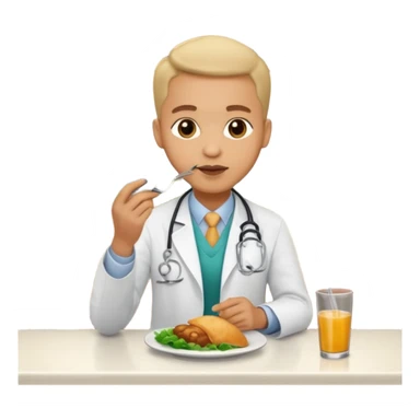 ligth doctor eating in restaurant full body sticker