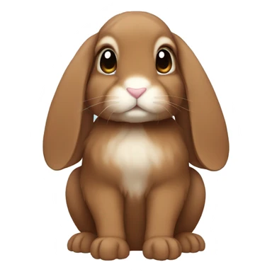 Brown lop bunny sticker
