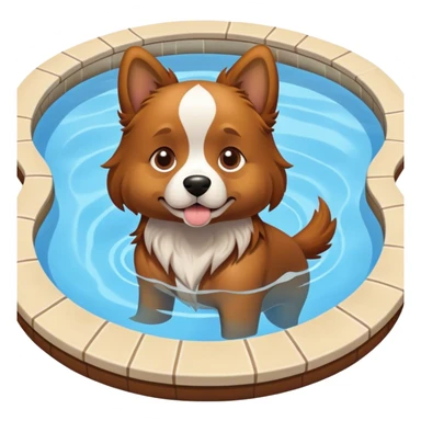 Dog in pool sticker