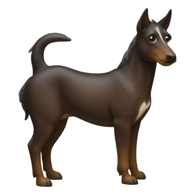 Brown Australian  kelpie con mancha blanca en el pecho sticker