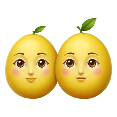 A pair of lemons side by side shaped like a woman sticker