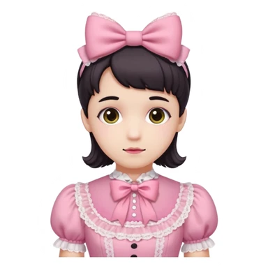 Fiyonklu ve pembe lolita giyen erkek çiz sticker