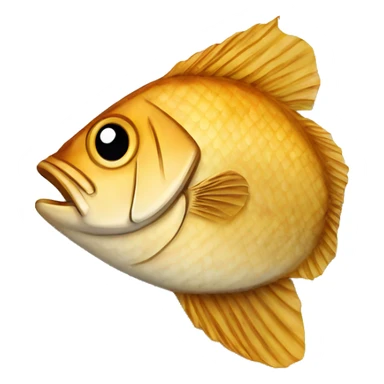 Fried fish on plate sticker