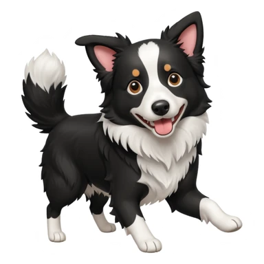 border collie playing sticker