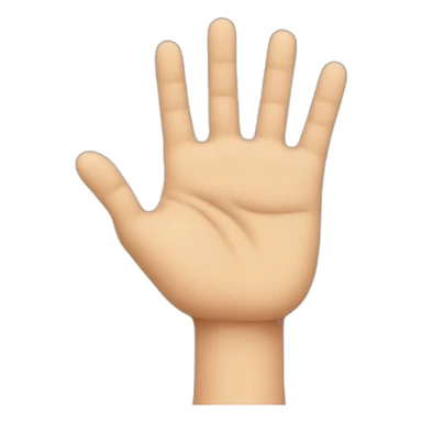 Six fingers hand sticker