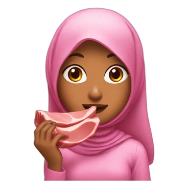 muslim girl eat pork sticker