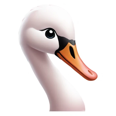 Light pink swan with bow sticker