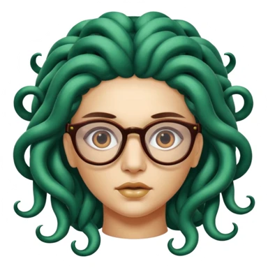 Medusa Versace with glasses  sticker
