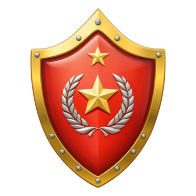 generate a very realistic shield metal with the USSR flag sticker