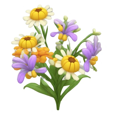 cluster of wild flowers sticker