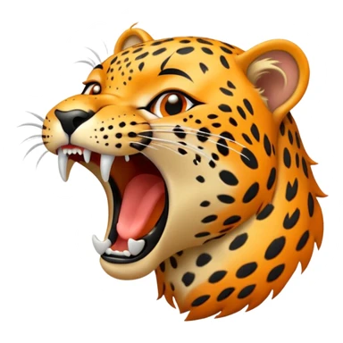 Leapord screaming sticker