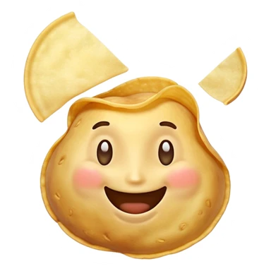 happy potato chip smiling joyfully sticker