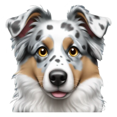 Chien berger australien bleu merle avec les yeux verons sticker