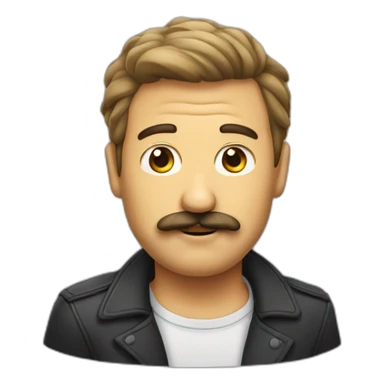 men whith small moustach sticker