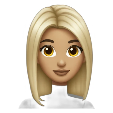 One Kim kardashian with hair black sticker