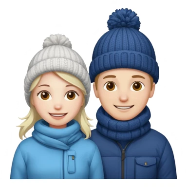 cold climate man woman sticker